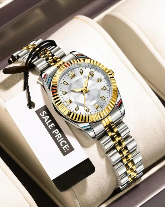 Luxurious Ladies Golden Fashion Watch