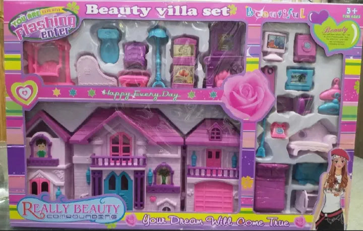 Big Doll House Beauty Villa Set For Kids