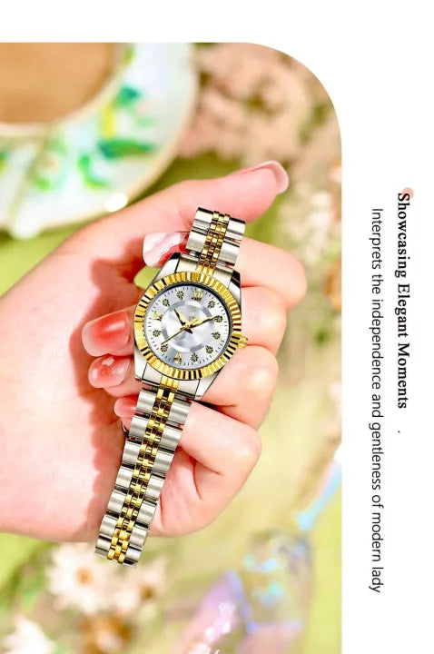 Luxurious Ladies Golden Fashion Watch
