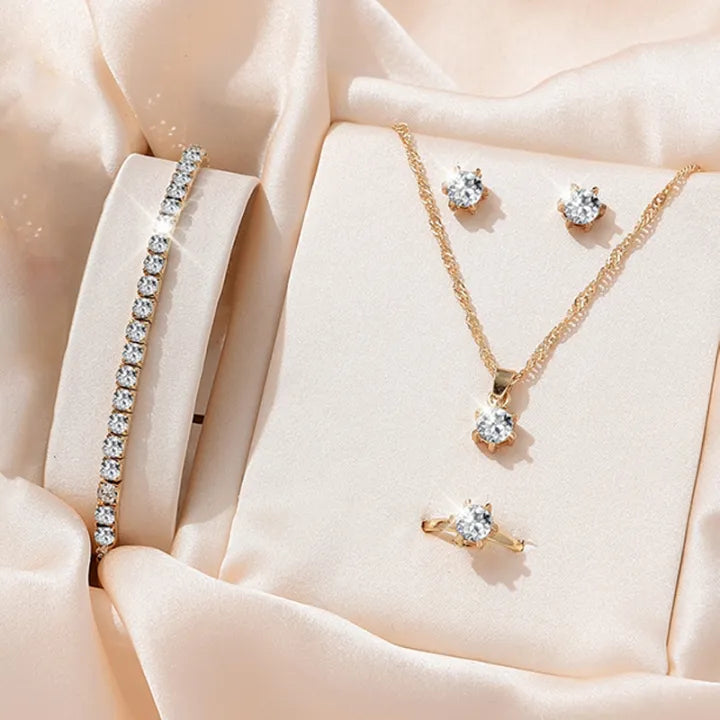 Elegant Crystal Jewelry Sets For Women