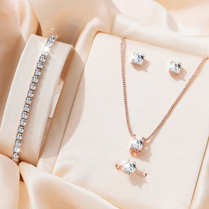 Elegant Crystal Jewelry Sets For Women